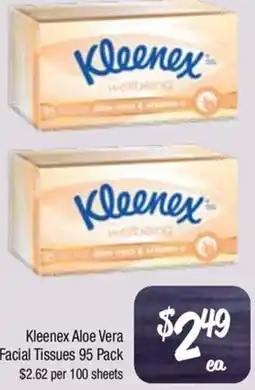 Farmer Jack's Kleenex Aloe Vera Facial Tissues offer