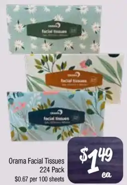 Farmer Jack's Orama Facial Tissues offer