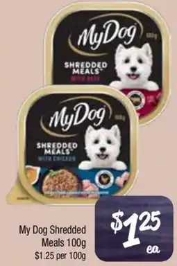 Farmer Jack's My Dog Shredded Meals offer