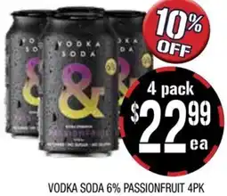 Farmer Jack's Vodka soda 6% passionfruit 4pk offer