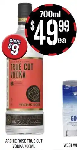 Farmer Jack's Archie rose true cut vodka offer