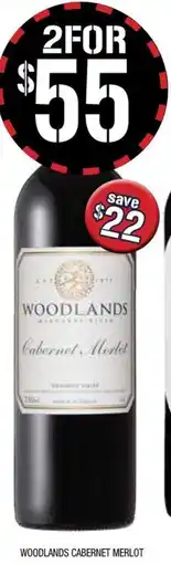 Farmer Jack's Woodlands cabernet merlot offer