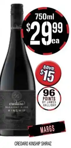Farmer Jack's Credaro kinship shiraz offer