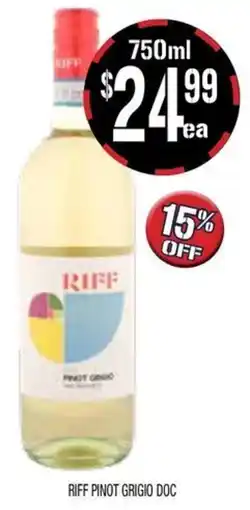 Farmer Jack's Riff pinot grigio doc offer