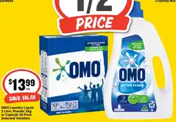 Ritchies OMO Laundry Liquid, Powder or Capsule Selected Varieties offer