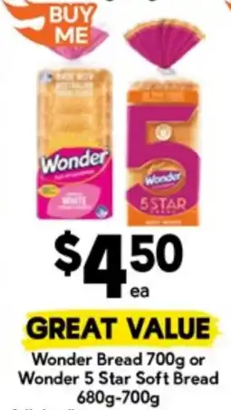 Drakes Wonder Bread or Wonder 5 Star Soft Bread offer