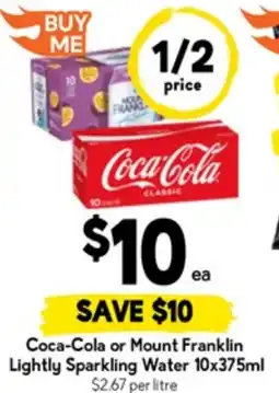 Drakes Coca-Cola or Mount Franklin Lightly Sparkling Water offer