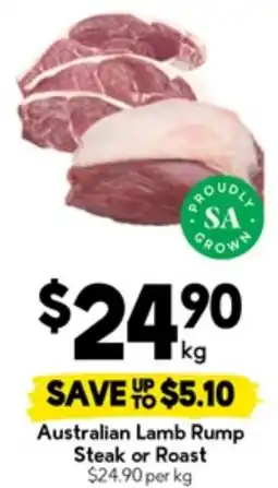 Drakes Australian Lamb Rump Steak or Roast offer
