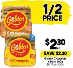Drakes Golden Crumpets 6 Pack 300g offer
