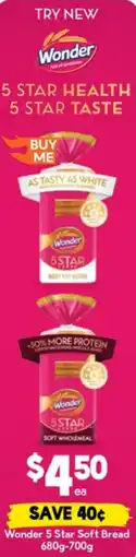 Drakes Wonder 5 Star Soft Bread offer