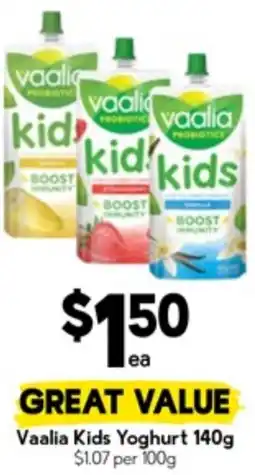 Drakes Vaalia Kids Yoghurt offer