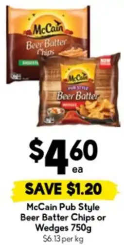 Drakes McCain Pub Style Beer Batter Chips or Wedges offer