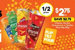 Drakes Cheetos, Doritos, Grainwaves or Twisties Minis offer