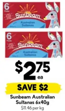 Drakes Sunbeam Australian Sultanas offer