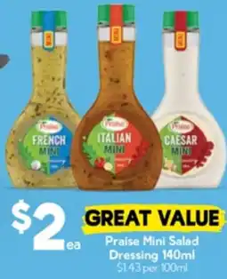 Drakes Praise Mini Salad Dressing offer