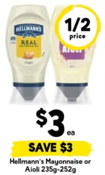 Drakes Hellmann's Mayonnaise or Aioli offer