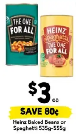 Drakes Heinz Baked Beans or Spaghetti offer