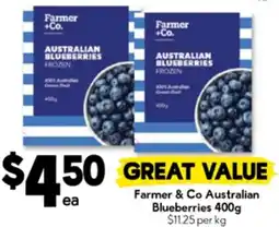 Drakes Farmer & Co Australian Blueberries offer