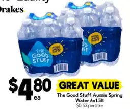 Drakes The Good Stuff Aussie Spring Water offer