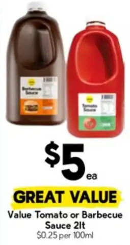 Drakes Value Tomato or Barbecue Sauce offer