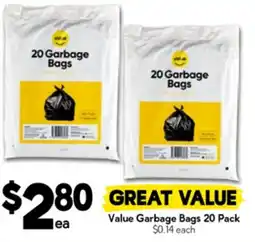Drakes Value Garbage Bags offer