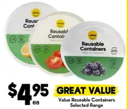 Drakes Value Reusable Containers Selected Range offer
