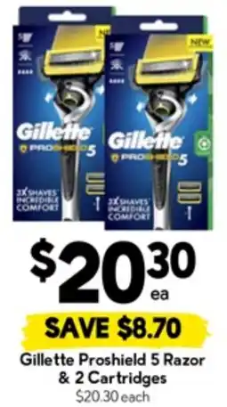Drakes Gillette Proshield 5 Razor & 2 Cartridges offer