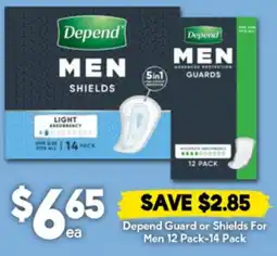 Drakes Depend Guard or Shields For Men offer