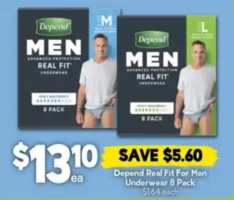 Drakes Depend Real Fit For Men Underwear offer