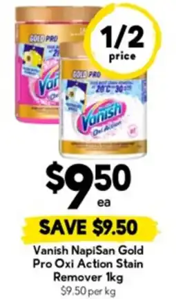 Drakes Vanish NapiSan Gold Pro Oxi Action Stain Remover offer