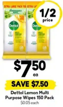 Drakes Dettol Lemon Multi Purpose Wipes offer