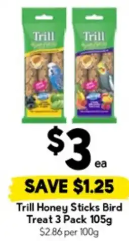 Drakes Trill Honey Sticks Bird Treat offer