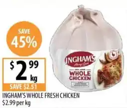 Supabarn Ingham's whole fresh chicken offer