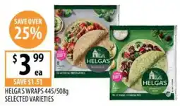 Supabarn Helga's wraps selected varieties offer