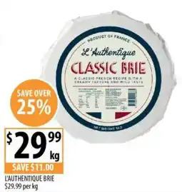 Supabarn L'authentique brie offer