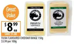 Supabarn TILBA FLAVOURED CHEDDAR RANGE offer