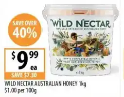 Supabarn Wild nectar australian honey offer