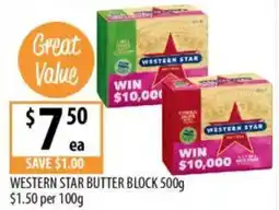 Supabarn Western star butter block offer