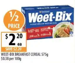 Supabarn WEET-BIX BREAKFAST CEREAL offer
