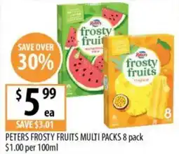 Supabarn Peters frosty fruits multi packs offer