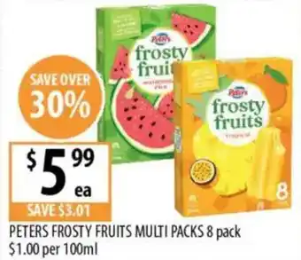 Supabarn Peters frosty fruits multi packs offer