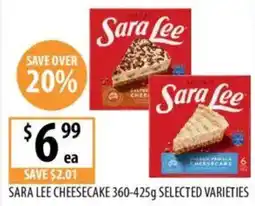 Supabarn Sara lee cheesecake selected varieties offer