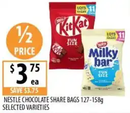 Supabarn Nestle chocolate share bags selected varieties offer