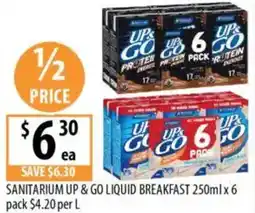 Supabarn Sanitarium up & go liquid breakfast offer