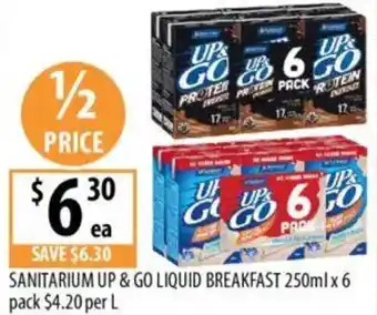 Supabarn Sanitarium up & go liquid breakfast offer