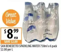Supabarn San benedettő sparkling water offer