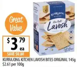 Supabarn Kurrajong kitchen lavosh bites original offer