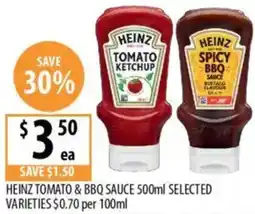 Supabarn Heinz tomato & bbq sauce selected varieties offer