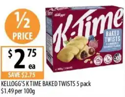 Supabarn Kellogg's k time baked twists offer