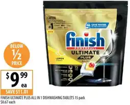 Supabarn Finish ultimate plus all in 1 dishwashing tablets offer